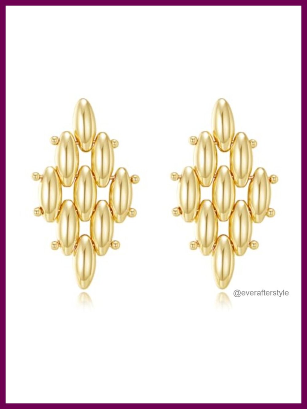 14K Gold Plated Dangle Earrings Leaf Cluster Hypoallergenic